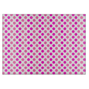 Pink Polka Dots Cutting Board