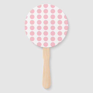 Pink Polka Dots Design Hand Fan