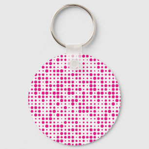 Pink Polka Dots Keychain