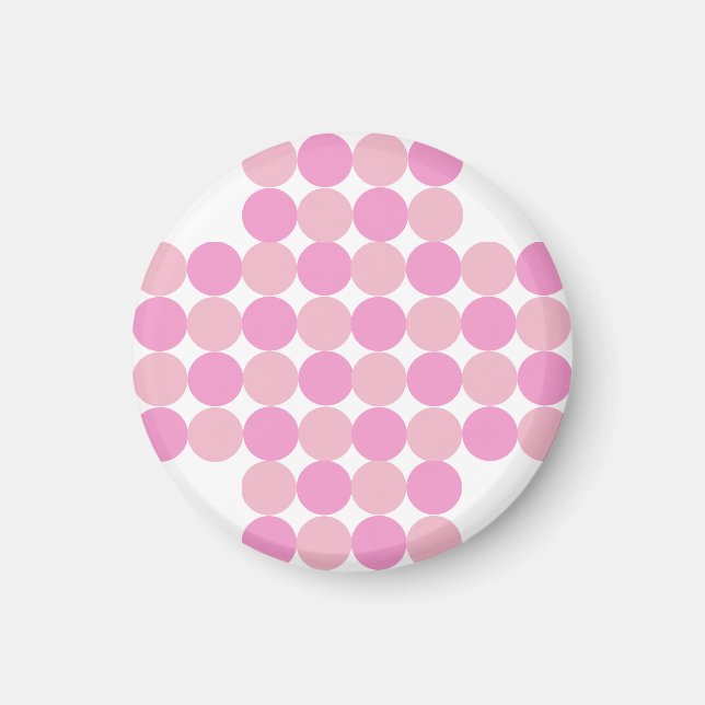 Pink Polka Dots Magnet (Front)