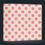 Pink polka dots on cream binder<br><div class="desc">Pink polka dots on cream</div>