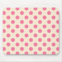 Pink polka dots on cream
