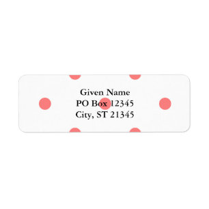 Pink Polka Dots on White