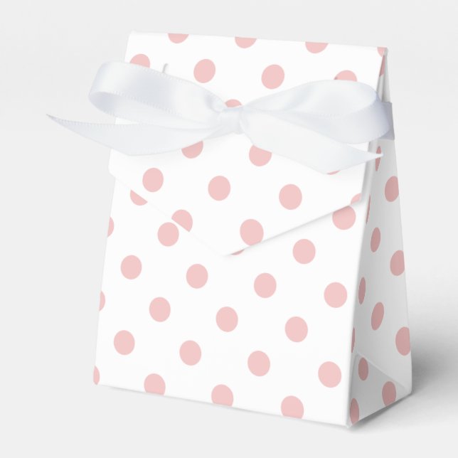Pink Polka Dots Pattern Favor Box (Front Side)