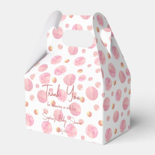 Pink  polka dots personalized favour box