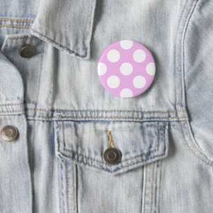 Pink Polka Dots, Polka Dot Pattern, Dots, Dotted 2 Inch Round Button