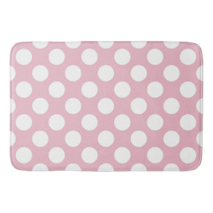 Pink Polka Dots, Polka Dot Pattern, Dots, Dotted Bath Mat