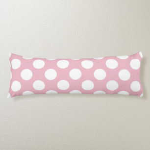 Pink Polka Dots, Polka Dot Pattern, Dots, Dotted Body Pillow