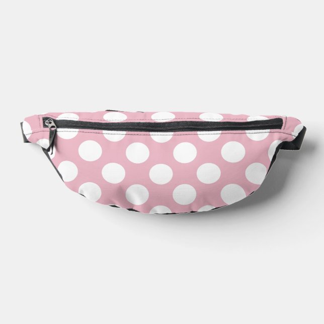 Pink Polka Dots, Polka Dot Pattern, Dots, Dotted Fanny Pack (Lay Down)