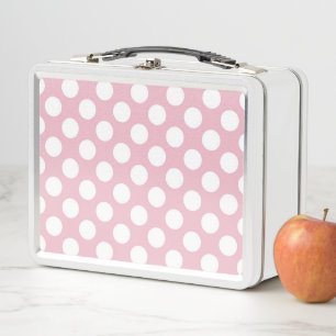 Pink Polka Dots, Polka Dot Pattern, Dots, Dotted Metal Lunch Box