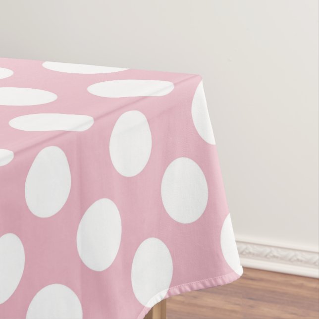 Pink Polka Dots, Polka Dot Pattern, Dots, Dotted Tablecloth (In Situ)