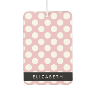 Pink Polka Dots, Polka Dot Pattern, Your Name Air Freshener
