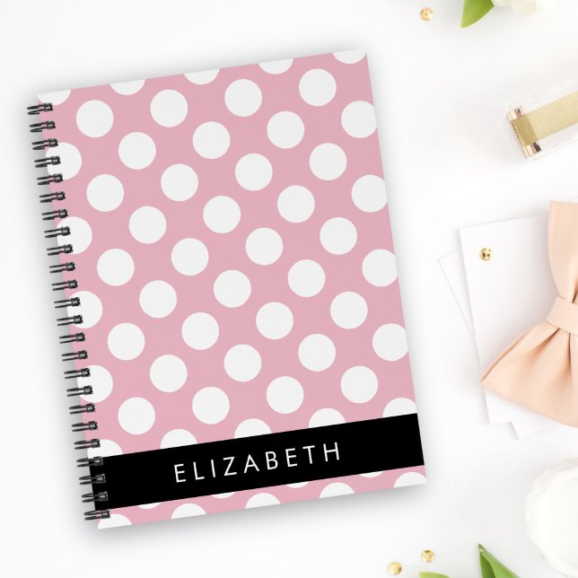 Pink Polka Dots, Polka Dot Pattern, Your Name Planner (Creator Uploaded)