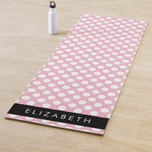 Pink Polka Dots, Polka Dot Pattern, Your Name Yoga Mat