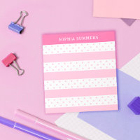 Pink Polka Dots & Stripes Add Your Name