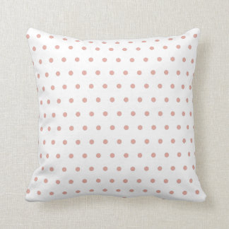 Pink Polka Dots Throw Pillow