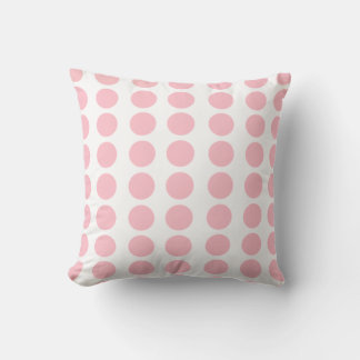 Pink Polka Dots Throw Pillow