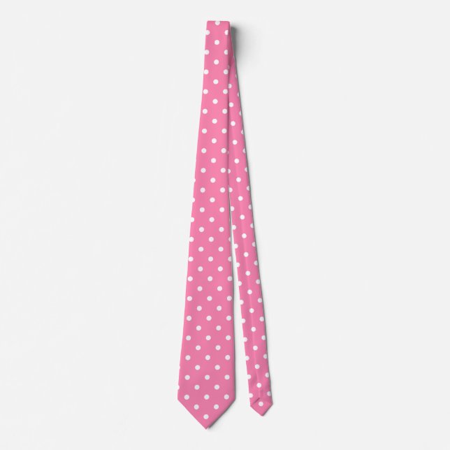 Pink Polka Dots Tie (Front)