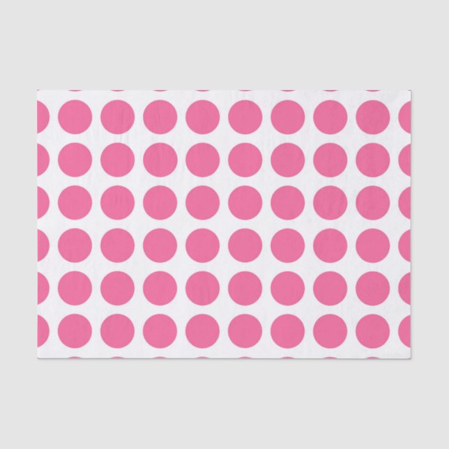 Pink Polka Dots Tissue Paper (Front)