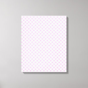 Pink Polka Dots with Customizable Background Canvas Print