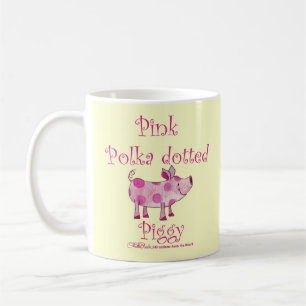 Pink Polka dotted Piggy Coffee Mug