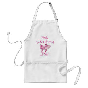 Pink Polka dotted Piggy Standard Apron