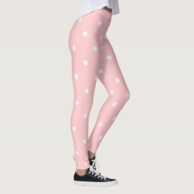 Pink Polka Leggings  (Right)