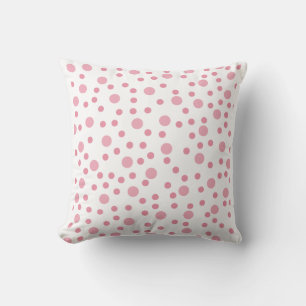 Pink Polka Socks Throw Pillow