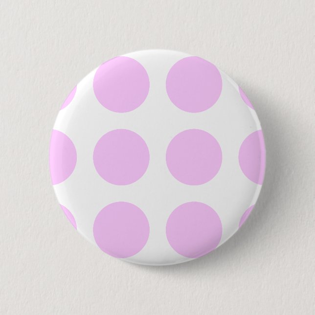 Pink Polka Spots 2 Inch Round Button (Front)