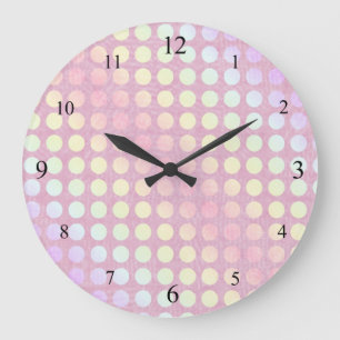 Pink Polkadots Clock