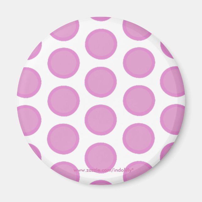 Pink Polkadots Magnet (Front)