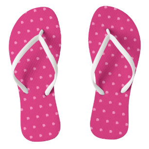 Pink Polkadots-Seashells- Flip Flops