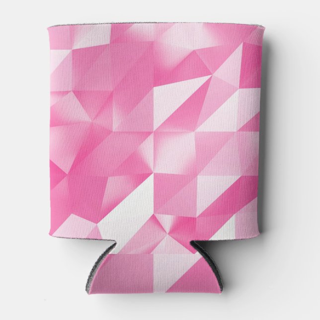 Pink polygon background: abstract 3D rendering Can Cooler (Front)