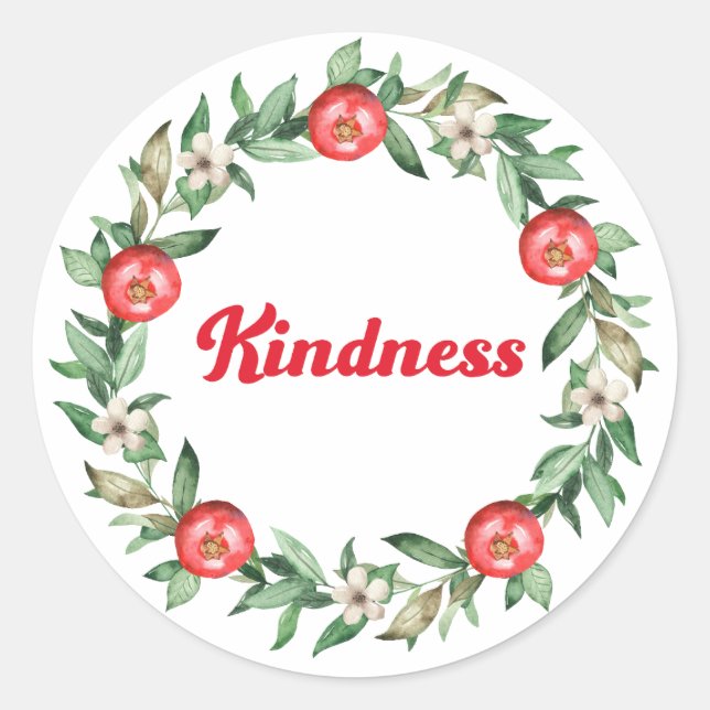 Pink Pomegranate Spiritual Stickers - Kindness (Front)