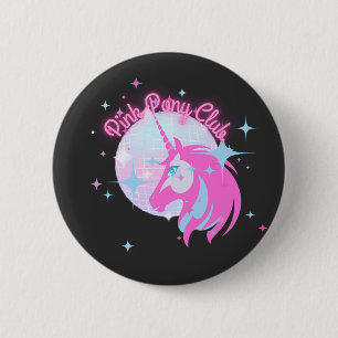 Pink Pony Club 2 Inch Round Button