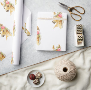 Pink Pony Girl Wrapping Paper