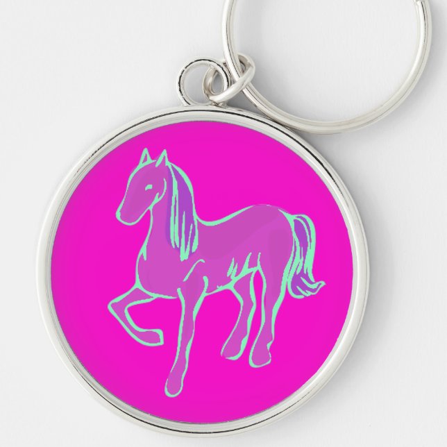 Pink Pony Keychain (Front)