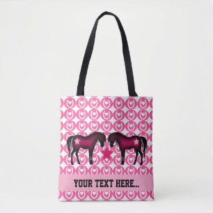 Pink Pony Personalized Tote Bag
