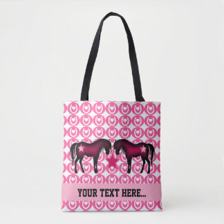 Pink Pony Personalized Tote Bag