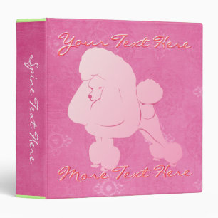 Pink Poodle Binder