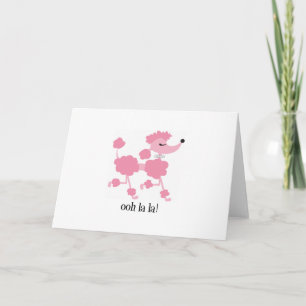 pink poodle card
