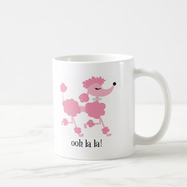 pink poodle coffee mug (Right)