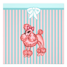 Pink Poodle Invitations