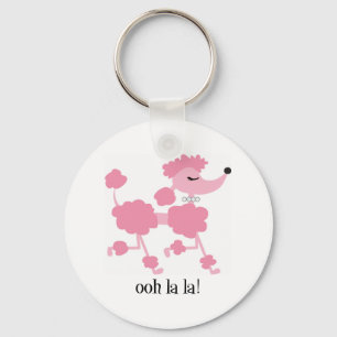 pink poodle keychain
