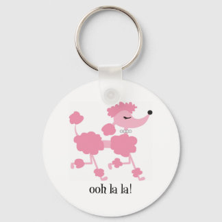 pink poodle keychain