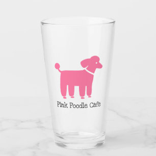 Pink Poodle Personalized   Dog Lover's Drinking Glass