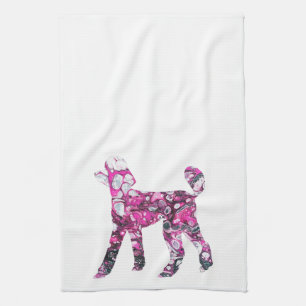 Pink Poodle, Poodle Gifts, Poodle Kitchen Towel