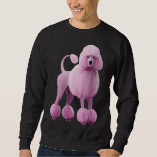 Pink Poodle Standard Show Dog Sweatshirt