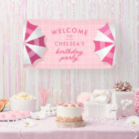 Pink Pool Party Birthday Welcome