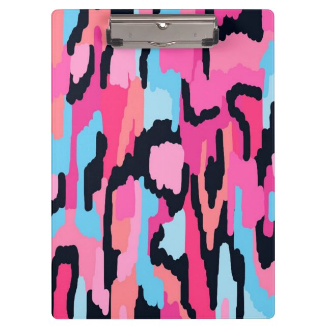 Pink Pop Abstract Clipboard (Front)